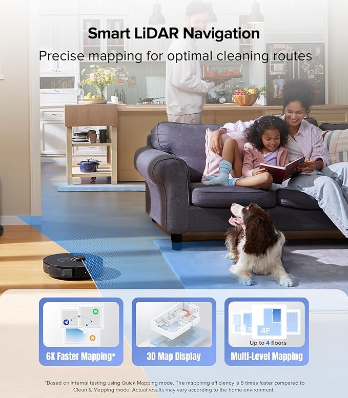 roborock Q5 Max+ Robot Vacuum with Self-Empty Dock, Upgraded from Q5+, 5500 Pa Suction, DuoRoller Brush, Hands-Free Cleaning for up to 7 Weeks, PreciSense LiDAR Navigation, App & Voice Control image 4