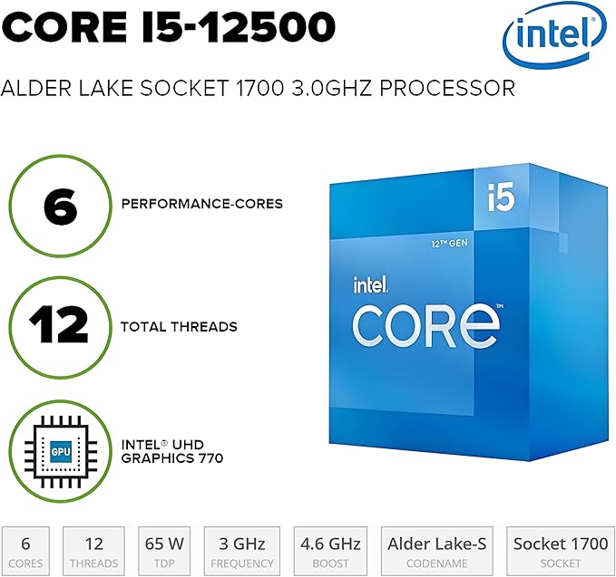 HP Desktop Computers Tower PC for Home Business Student, Intel 6-Core i5-12500 (Beat i7-11700), 32GB DDR4 RAM, 1TB PCIe SSD, WiFi, Bluetooth, RJ-45, Keyboard and Mouse, Windows 11 Pro, Wendbo image 2