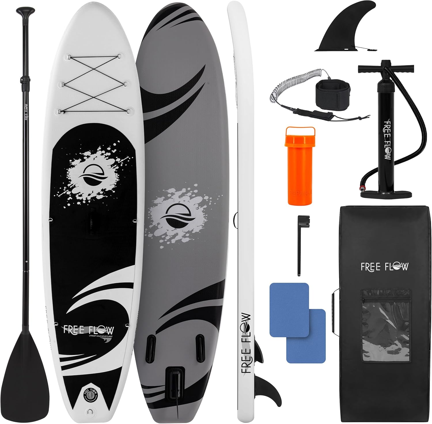 SereneLife Inflatable Stand Up Paddle Board with Premium SUP Accessories – Wide Stable Design with Non-Slip EVA Deck Pad for Adults and Youth of All Skill Levels image 1