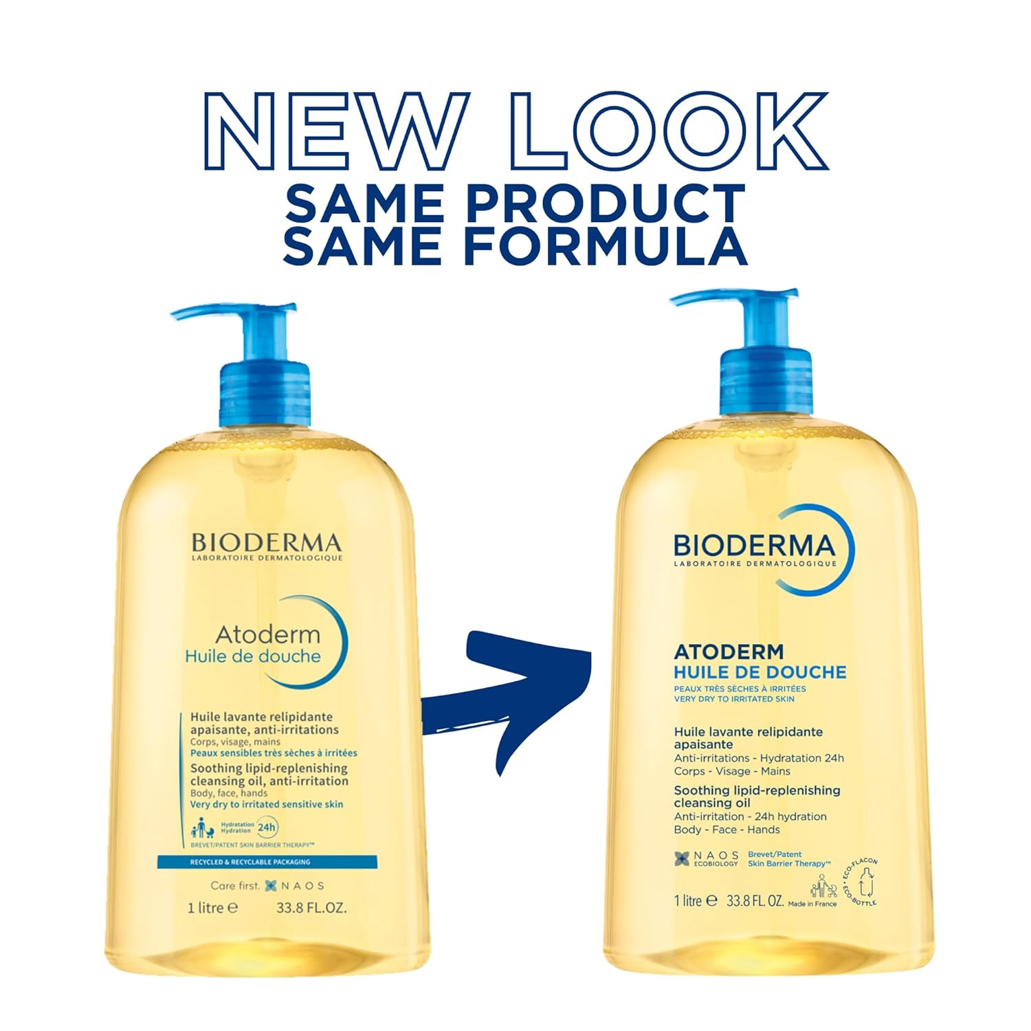 Bioderma Atoderm Shower Oil, Cleansing Oil For Face & Body, Nourishing Cleansing Oil For Dry to Atopic Sensitive Skin For Softer & Smooth Skin For Your Whole Family image 2