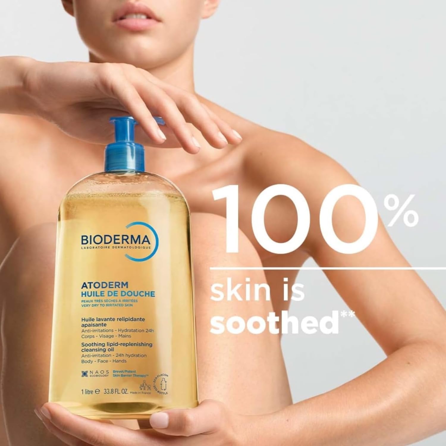Bioderma Atoderm Shower Oil, Cleansing Oil For Face & Body, Nourishing Cleansing Oil For Dry to Atopic Sensitive Skin For Softer & Smooth Skin For Your Whole Family image 5