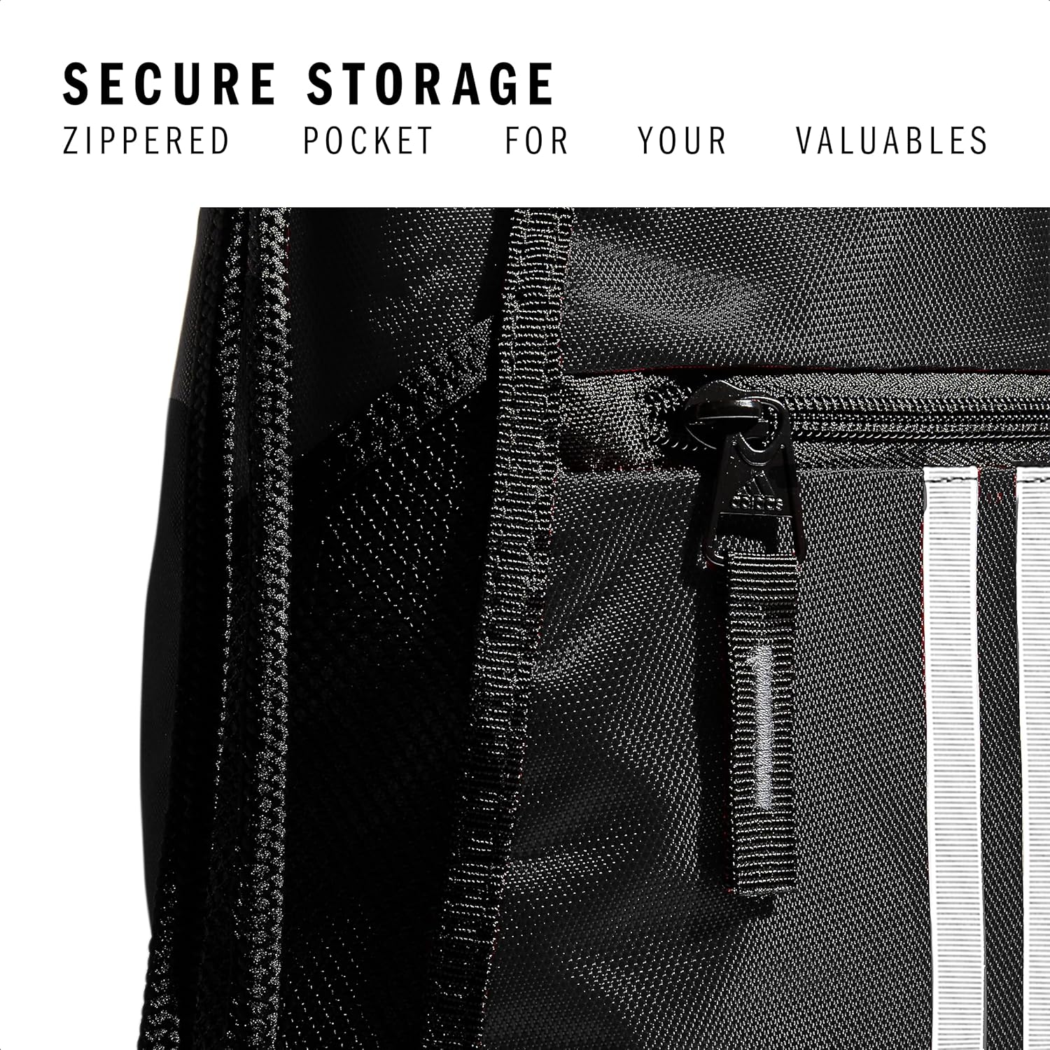 adidas Alliance Sackpack, Drawstring Backpack, Lightweight Small Gym Bag for Women and Men, Black, One Size image 3
