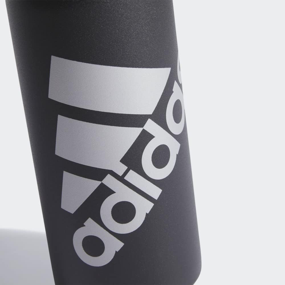 adidas 1 Liter (32 oz) Metal Water Bottle, Hot/Cold Double-Walled Insulated 18/8 Stainless Steel, Black/Silver Metallic, 32 Ounces image 4