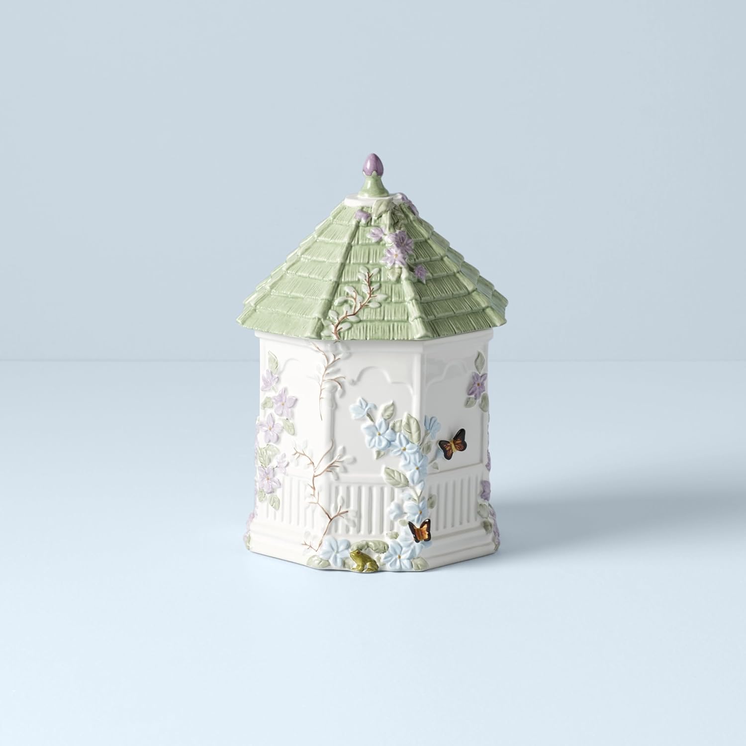 Lenox Butterfly Meadow Figural Gazebo Cookie Jar, 10-Inch, White image 2