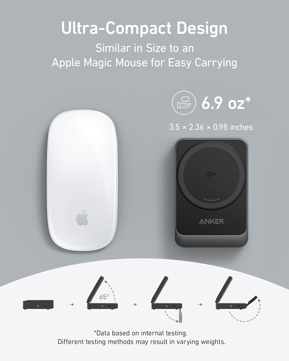 Anker MagGo 3 in 1 iPhone 16 Charging Station, MagSafe-Compatible Wireless Charger Stand, Qi2 Certified 15W Foldable Charger for iPhone 15, AirPods, Apple Watch 9 (Not a Power Bank, Adapter Included) image 3