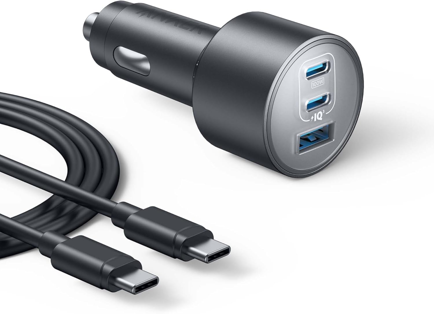Anker iPhone 16 USB-C Car Charger, 167.5W Max 3-Port Ultra-Compact Type-C Fast Car Charger for MacBook Pro/Air, iPhone 15/14/13 Series, Samsung S24/S23, iPad Pro, AirPods and More image 1