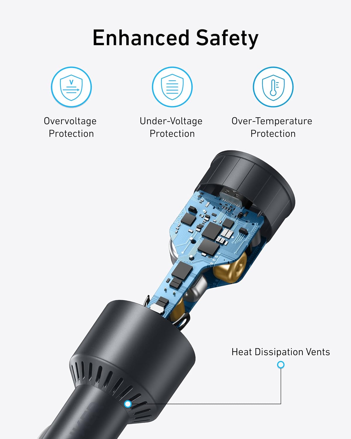 Anker iPhone 16 USB-C Car Charger, 167.5W Max 3-Port Ultra-Compact Type-C Fast Car Charger for MacBook Pro/Air, iPhone 15/14/13 Series, Samsung S24/S23, iPad Pro, AirPods and More image 5
