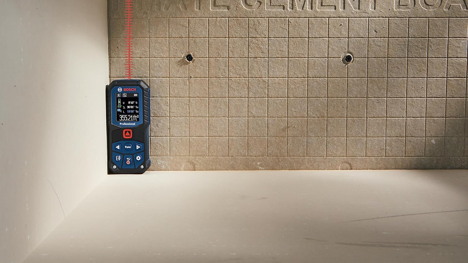 BOSCH GLM165-22 165 Ft Blaze Laser Distance Measure, Includes 2 AA Batteries, Belt Clip, & Pouch image 14