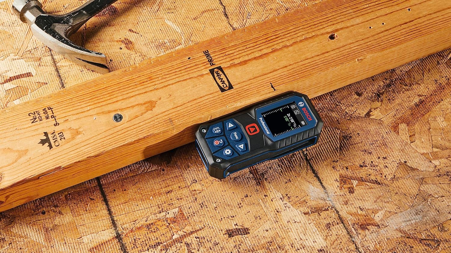 BOSCH GLM165-22 165 Ft Blaze Laser Distance Measure, Includes 2 AA Batteries, Belt Clip, & Pouch image 15