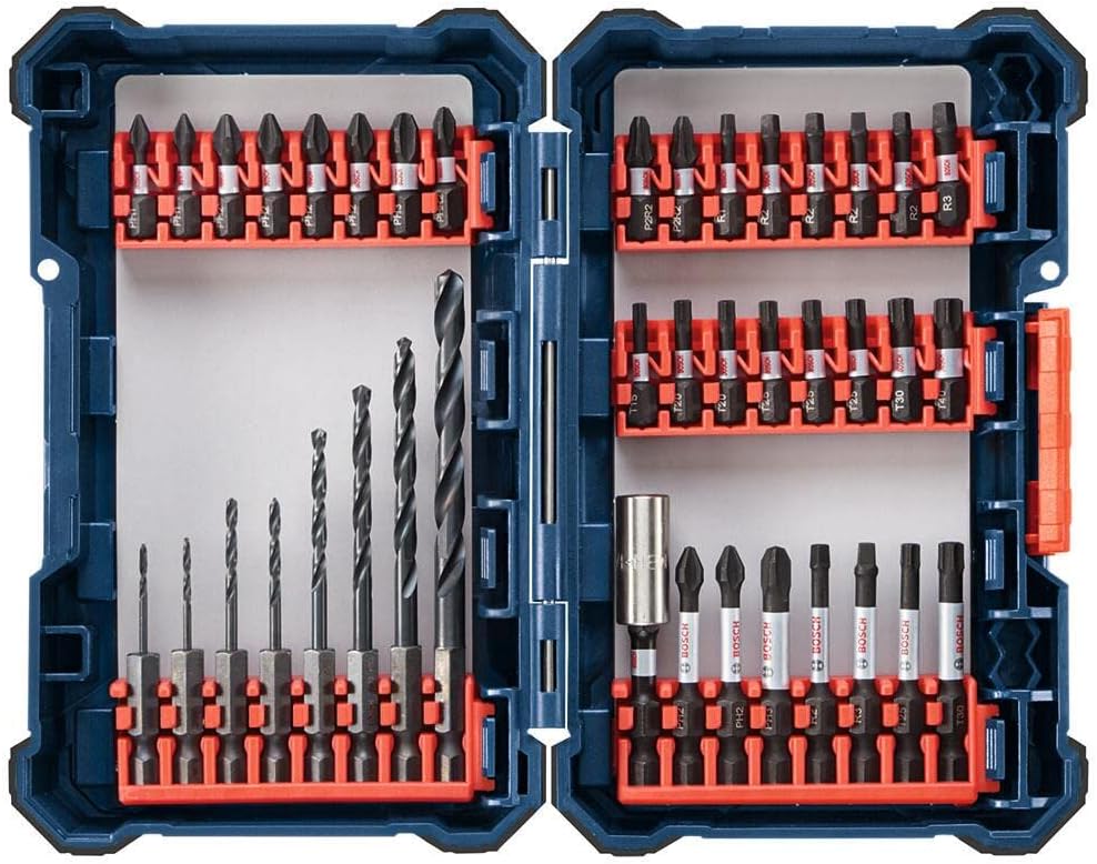 BOSCH DDMS40 40-Piece Assorted Impact Tough Drill Drive Custom Case System Set for Drilling and Driving Applications image 1