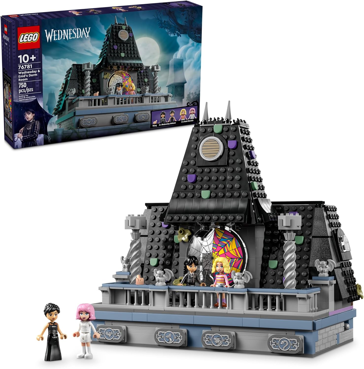 LEGO Wednesday & Enid's Dorm Room Playset - Building Toy for Pretend Play with 4 Minifigures - Wednesday Addams Doll for Kids, Girls & Boys, Ages 10+ - Gift Idea for Birthday - 76781 image 1