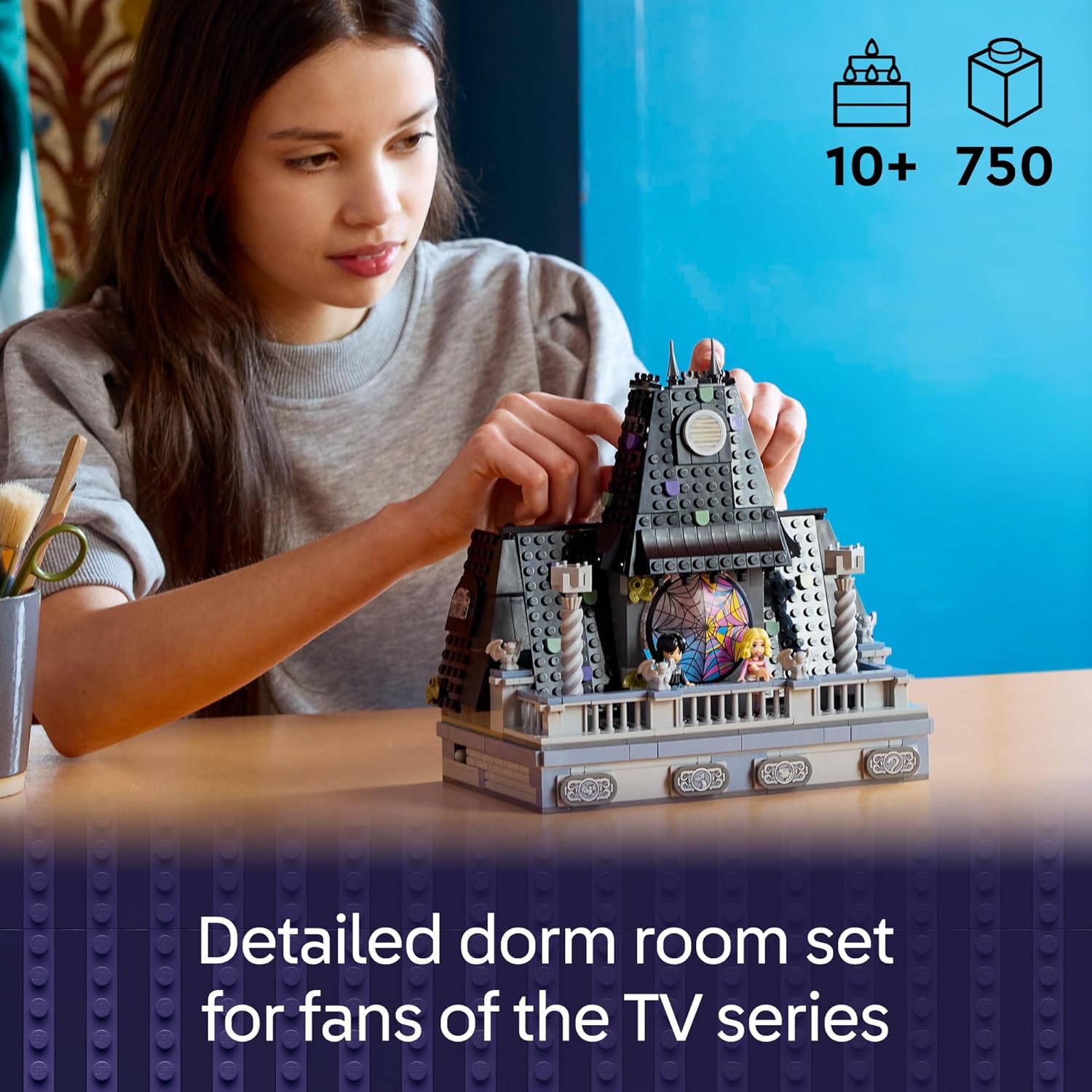 LEGO Wednesday & Enid's Dorm Room Playset - Building Toy for Pretend Play with 4 Minifigures - Wednesday Addams Doll for Kids, Girls & Boys, Ages 10+ - Gift Idea for Birthday - 76781 image 2