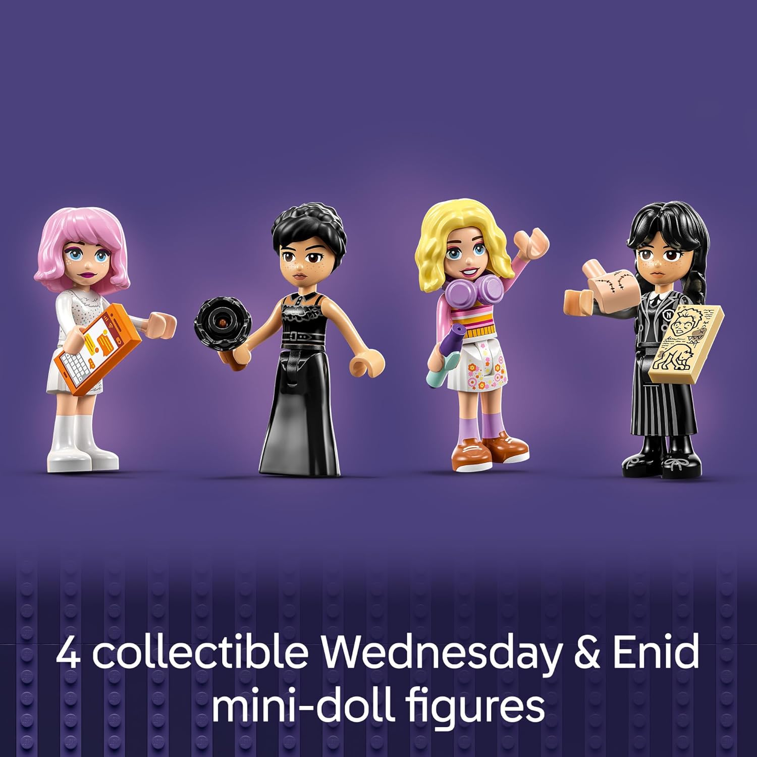 LEGO Wednesday & Enid's Dorm Room Playset - Building Toy for Pretend Play with 4 Minifigures - Wednesday Addams Doll for Kids, Girls & Boys, Ages 10+ - Gift Idea for Birthday - 76781 image 4