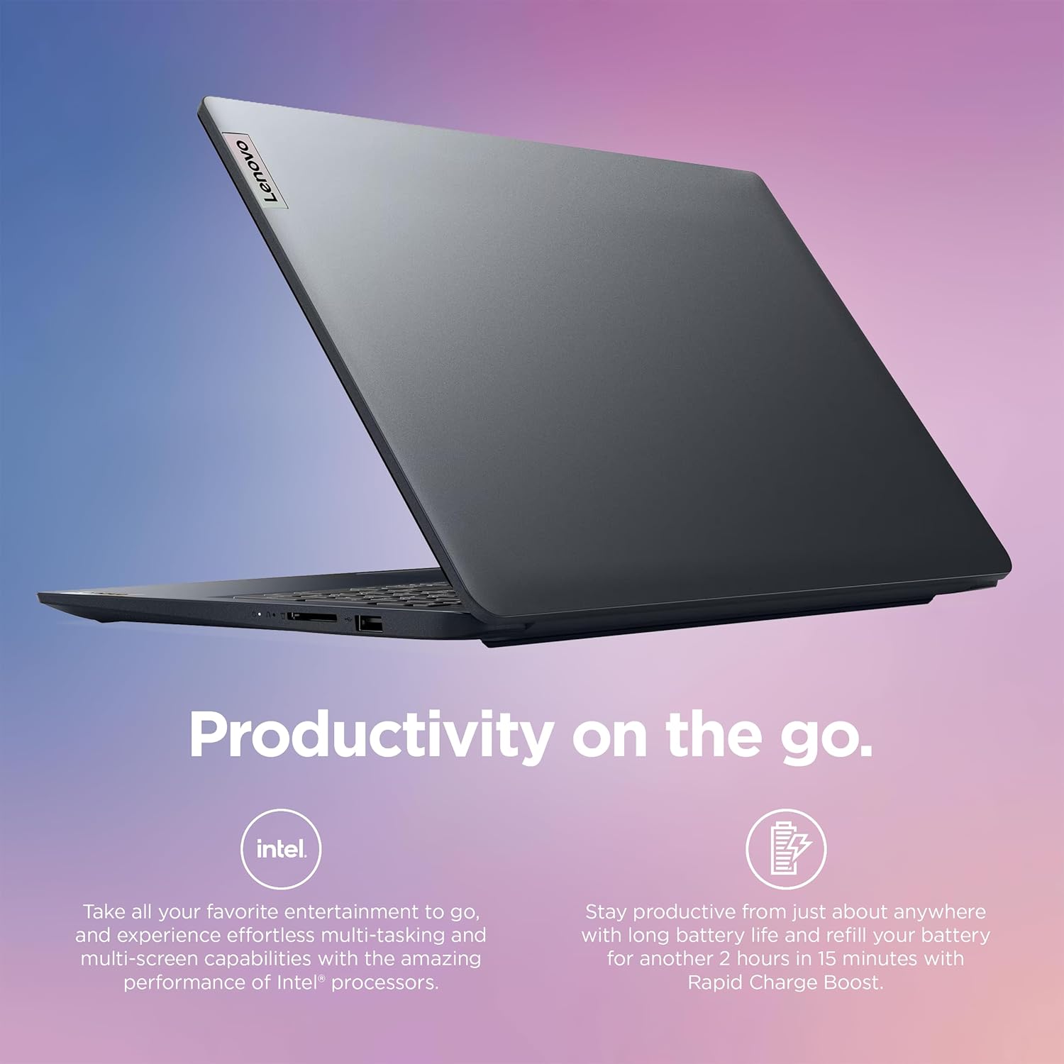 Lenovo IdeaPad Laptop Computer 2025, 15.6" Display, 12GB RAM, 1.1TB Storage (500GB SSD + 128GB eMMC + 500GB Ext), Intel Dual Core Processor, Long Battery, MarxsolAccessory, 1 Year Office 365, Win 11 image 6