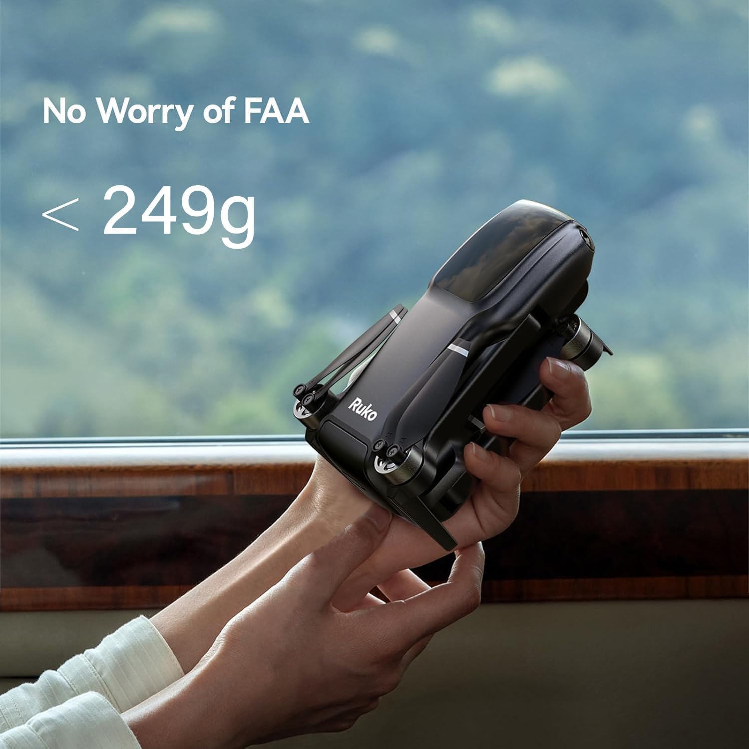 Ruko U11MINI Drones with Camera for Adults 4K, 70Mins 2 Batteries, Under 250g, Camera Drone with GPS TOF 9800FT Long Range Auto return for beginner image 4