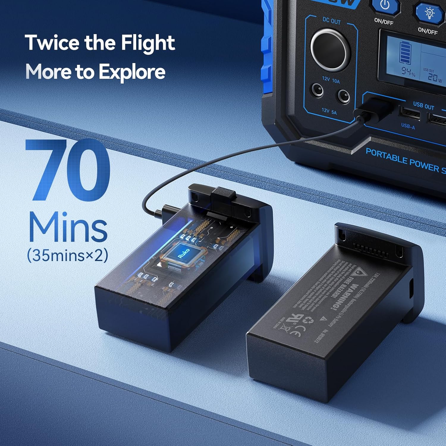 Ruko U11MINI Drones with Camera for Adults 4K, 70Mins 2 Batteries, Under 250g, Camera Drone with GPS TOF 9800FT Long Range Auto return for beginner image 6