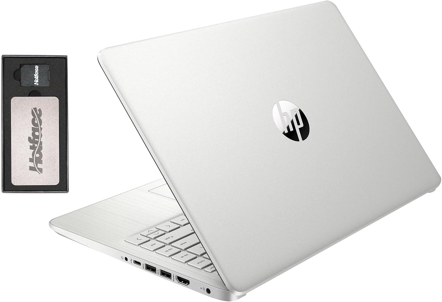 HP Stream 14" HD BrightView Laptop, Intel Celeron N4120, 16GB RAM, 288GB Storage (128GB eMMC + 160GB Docking Station Set), Intel UHD Graphics, 720p Webcam, Wi-Fi, 1 Year Office 365, Win 11 S, Silver image 1
