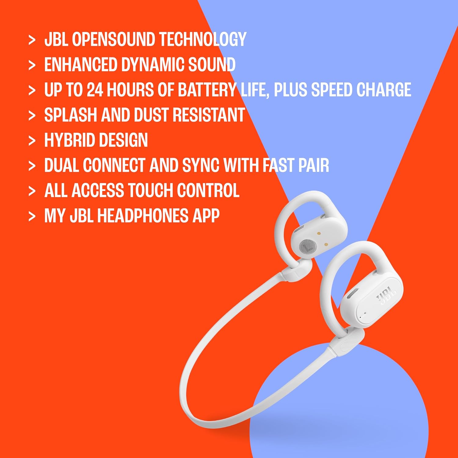 JBL SoundGear Sense - True Wireless Open-Ear Headphones, OpenSound Technology, Splash and dust Resistant, 4 mics for Crisp, Clear Calls, Up to 24 Hours of Battery Life, Plus Speed Charge (Black) image 8