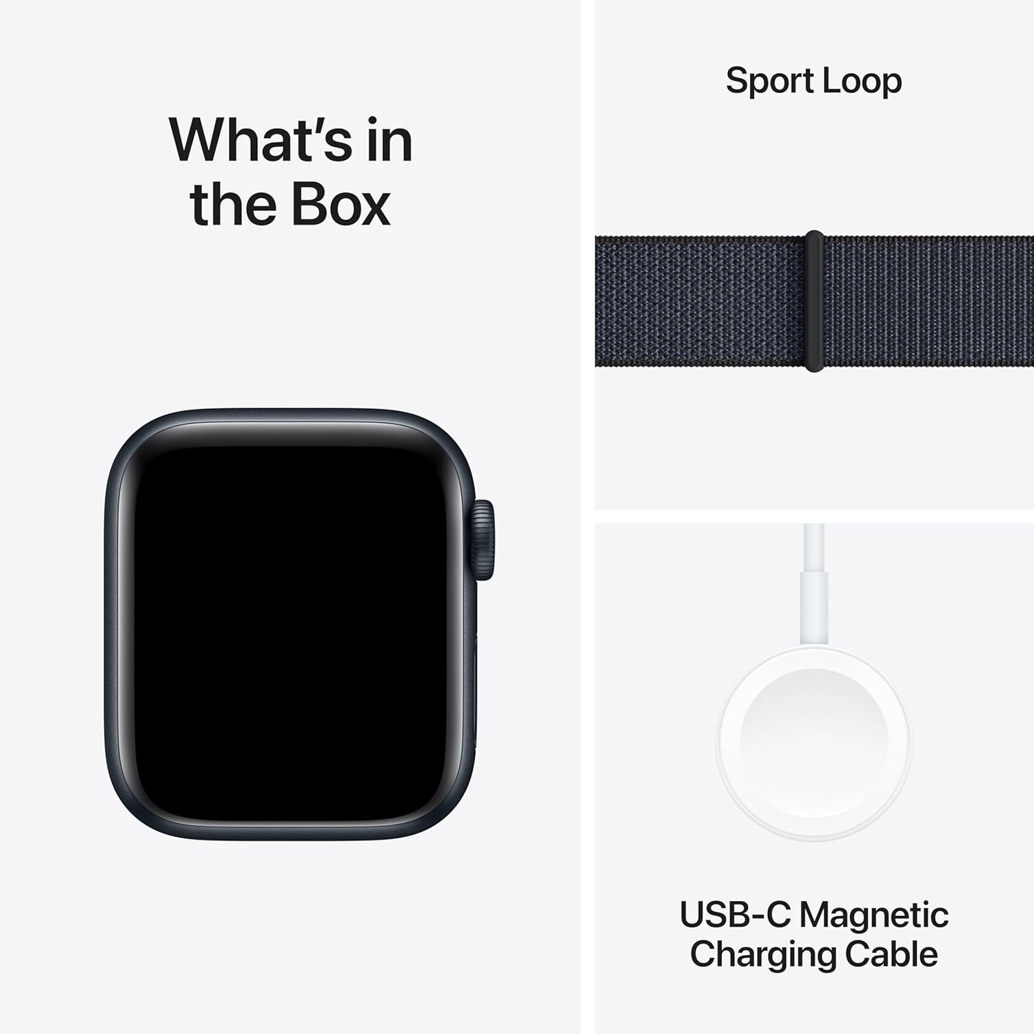 Apple Watch SE (2nd Gen) [GPS 40mm] Smartwatch with Midnight Aluminum Case with Ink Sport Loop One Size. Fitness and Sleep Trackers, Crash Detection, Heart Rate Monitor, Carbon Neutral image 6