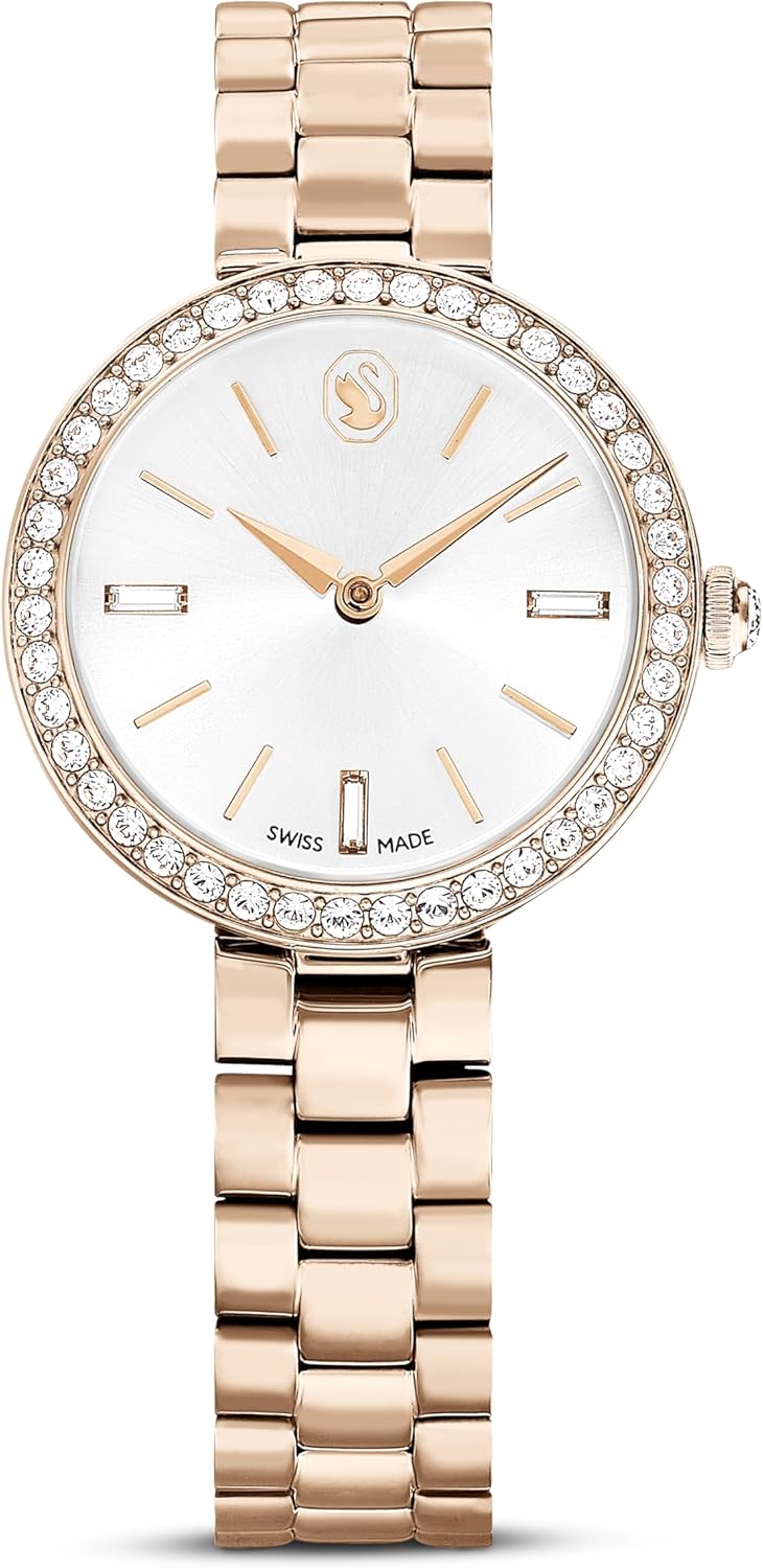 Swarovski Certa Crystal Watch, Swiss Made, Rose Gold Tone Finish, Part of The Swiss Made Watches Collection image 1