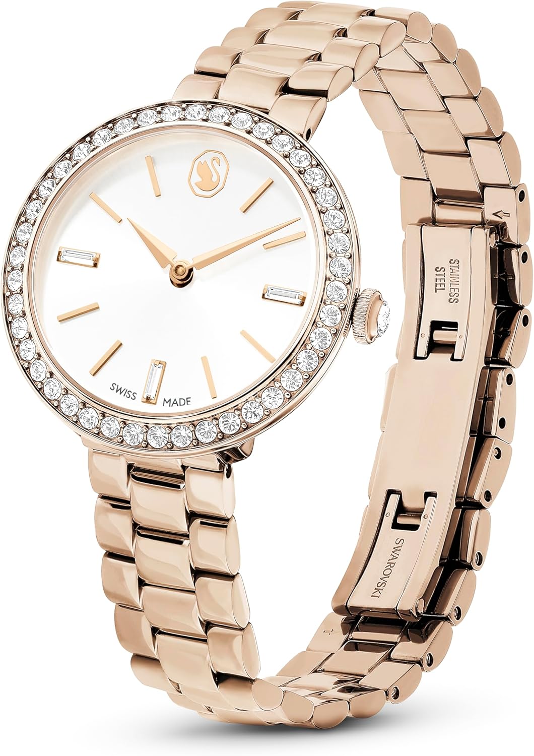 Swarovski Certa Crystal Watch, Swiss Made, Rose Gold Tone Finish, Part of The Swiss Made Watches Collection image 2