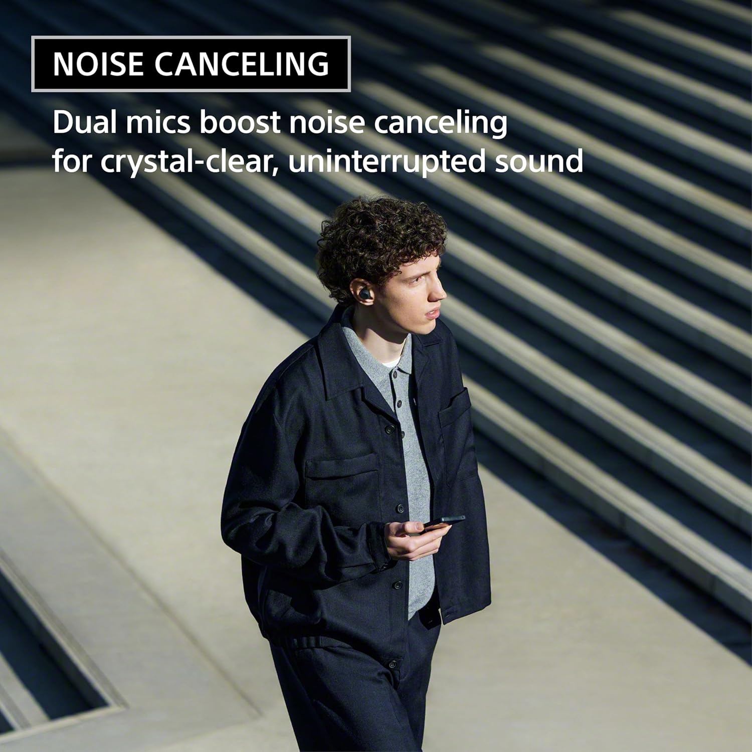 Sony WF-C710N Truly Wireless Noise-Canceling Earbuds with up to 30-Hour Battery Life, Lightweight and Secure, Glass Blue image 2