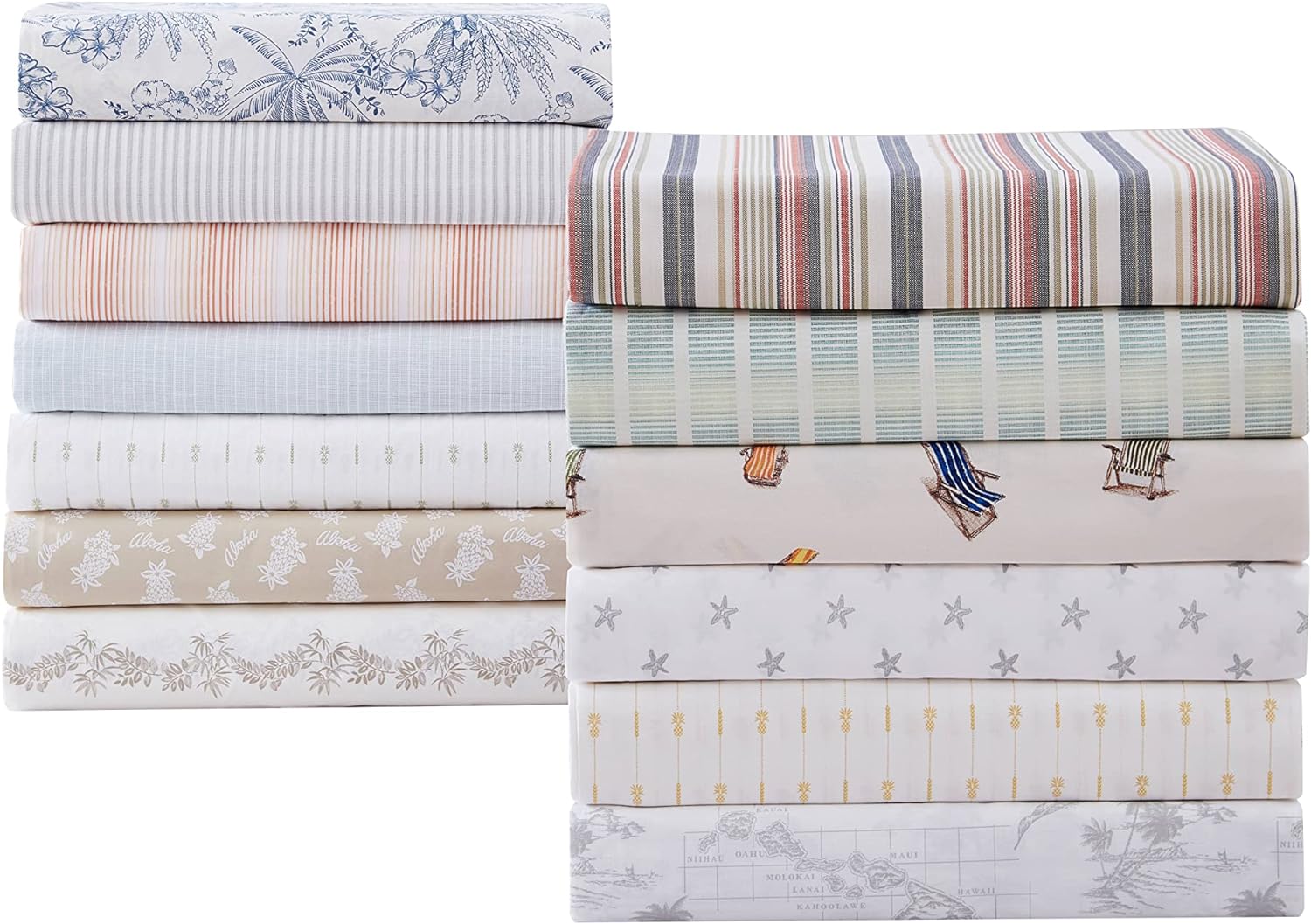 Tommy Bahama - King Sheets, Cotton Percale Bedding Set, Crisp & Cool, Stylish Home Decor (Vintage Map Grey, King) image 5