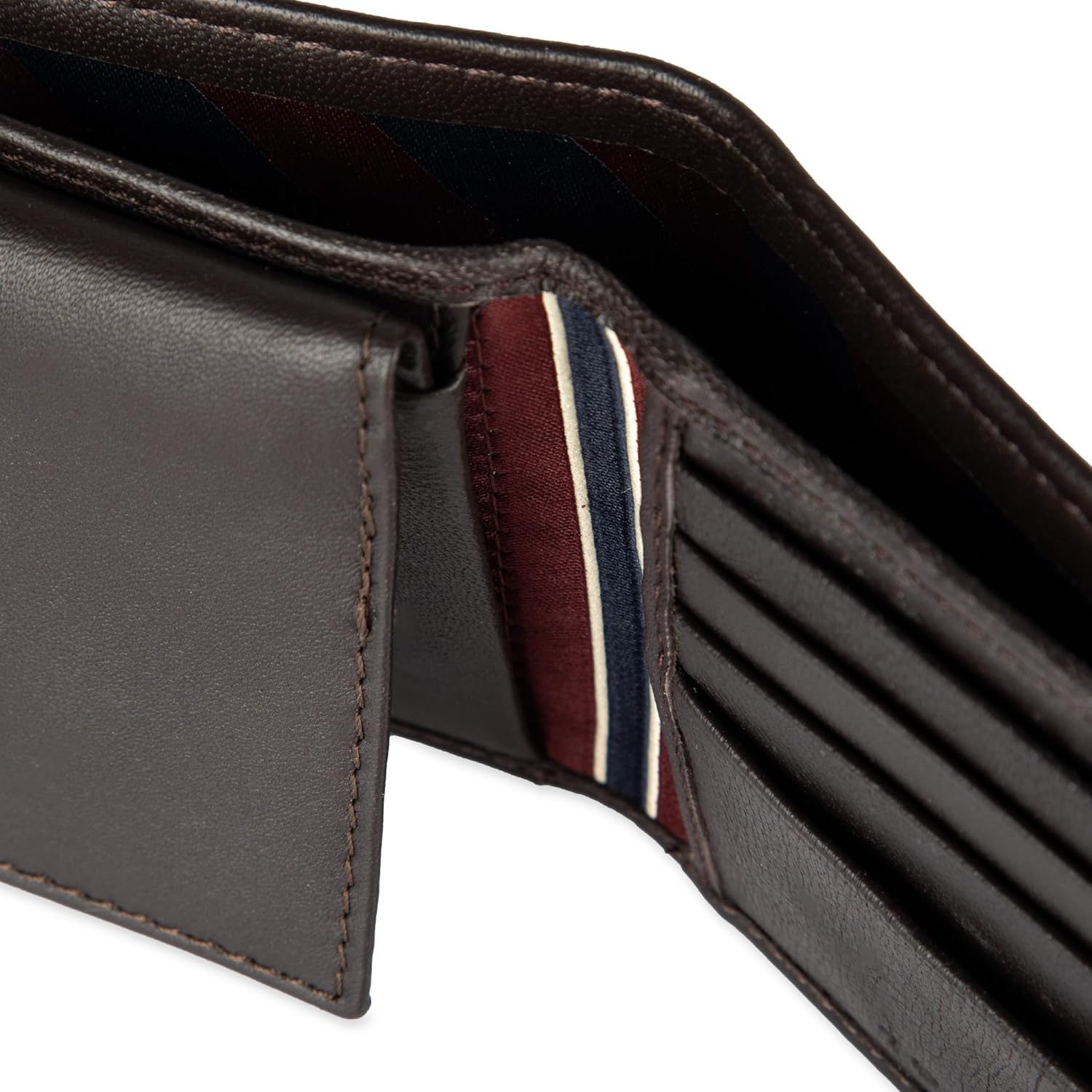 Tommy Hilfiger Men's Leather Wallet - Thin Sleek Casual Bifold with 6 Credit Card Pockets and Removable ID Window, British Tan image 5