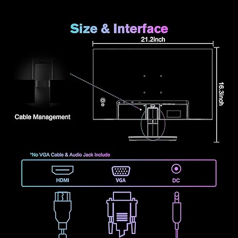 SANSUI Monitor 24 inch 100Hz Computer Monitor丨FHD 1080P PC Monitor丨HDMI丨FreeSync丨HDR丨Earphone Jack丨 Ergonomic Tilt for Home and Office image 5