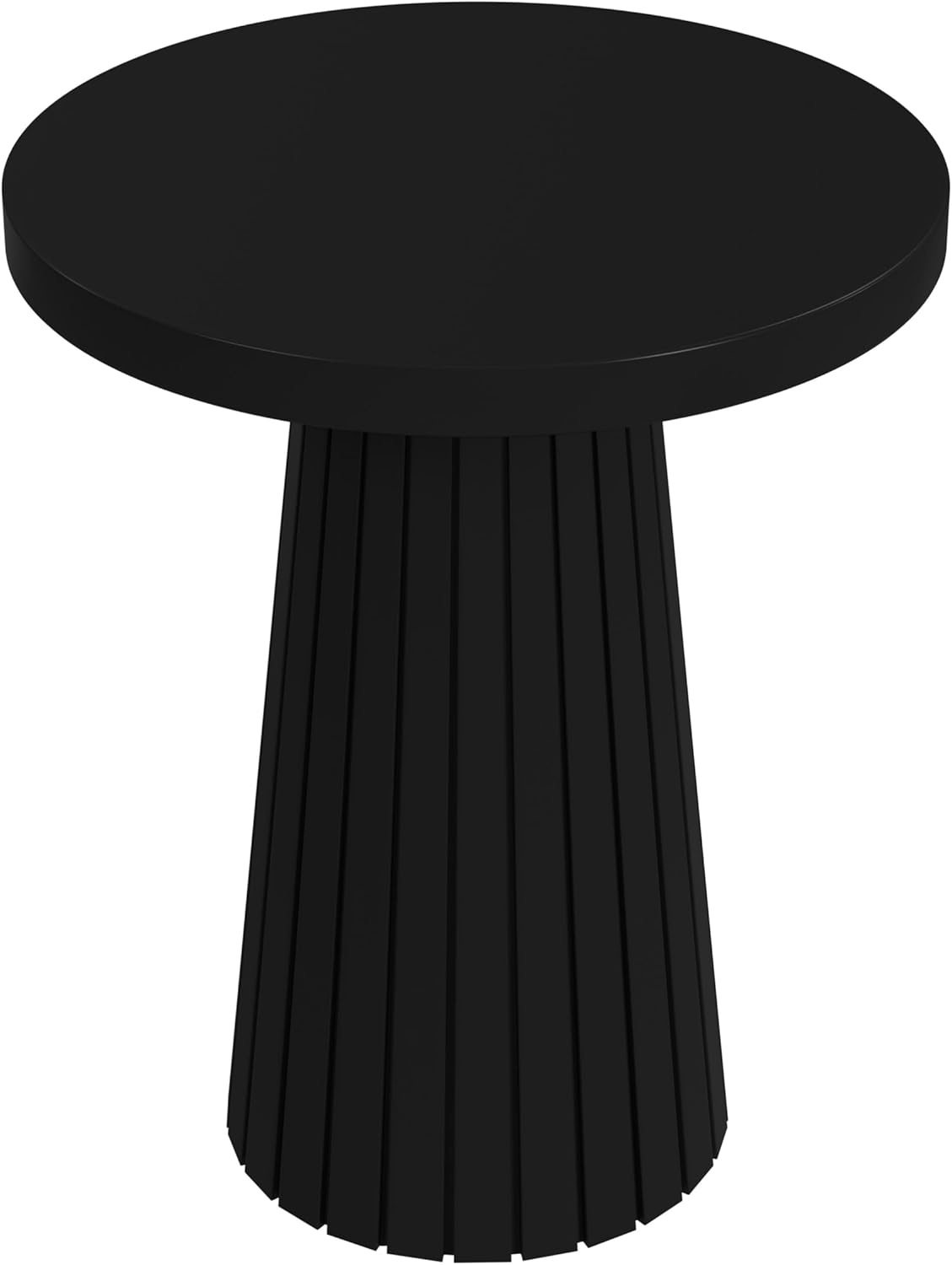 HomePop Black Mango Wood End/Side Round Table image 1
