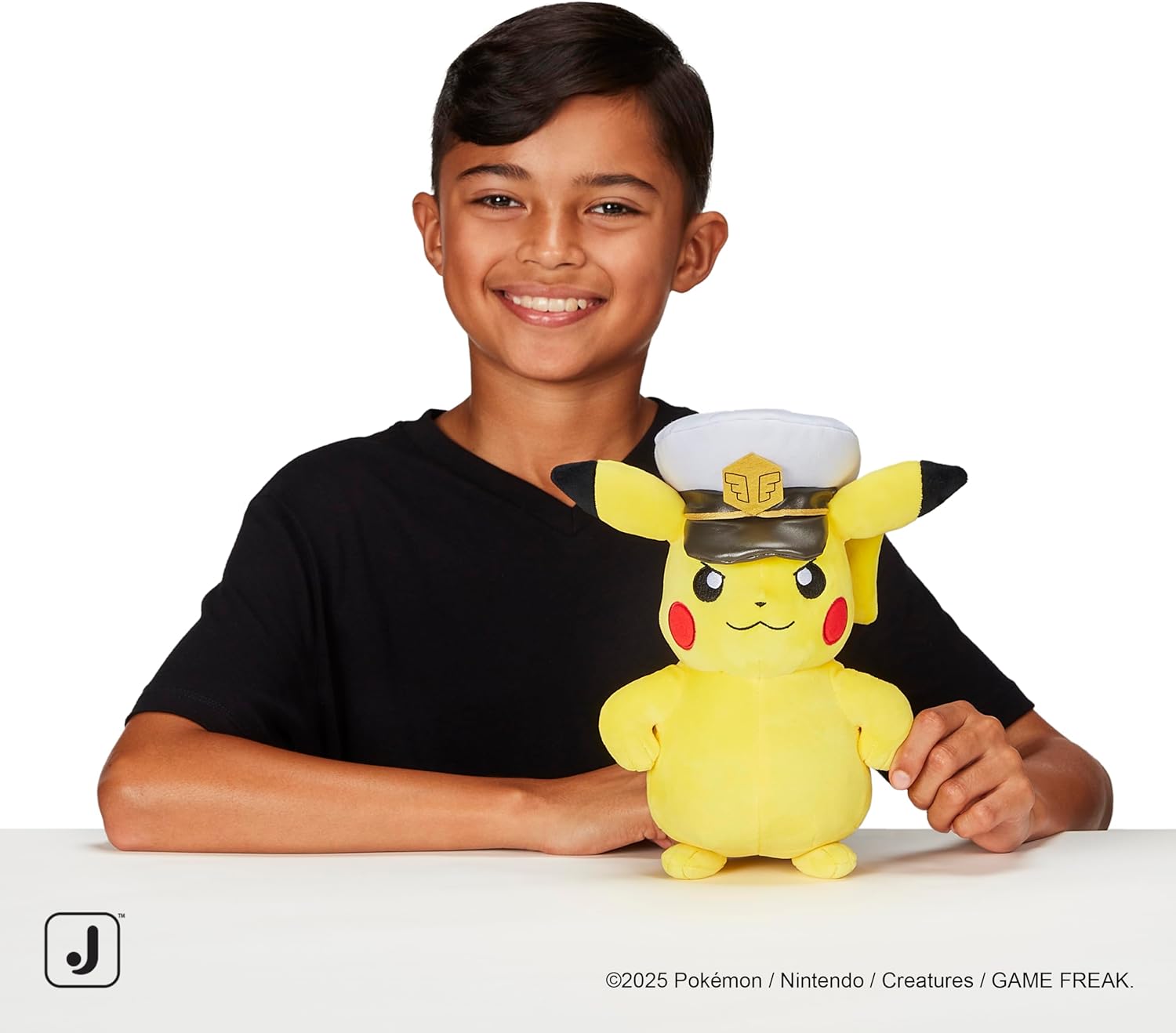 Pokemon Captain Pikachu Plush - 8-Inch Soft Plush with Captain’s Hat and Authentic Details image 2
