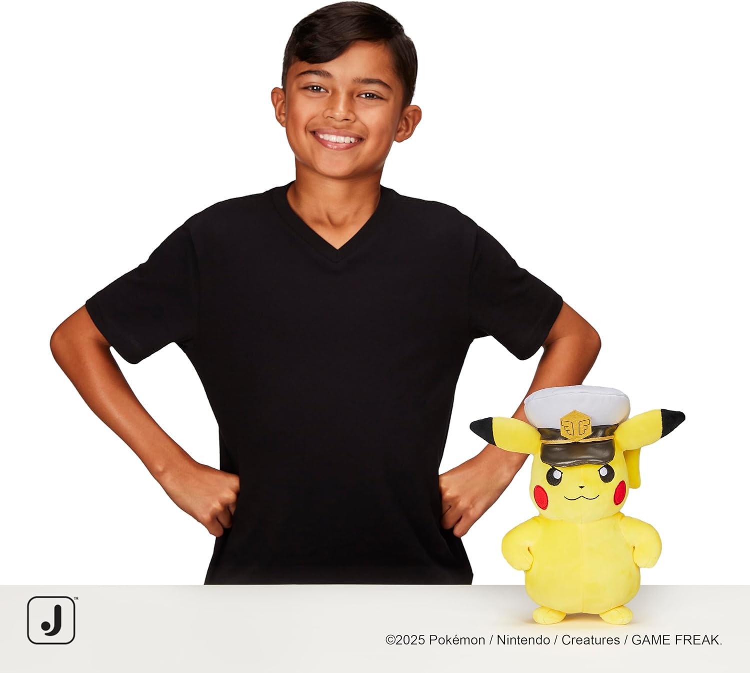 Pokemon Captain Pikachu Plush - 8-Inch Soft Plush with Captain’s Hat and Authentic Details image 6