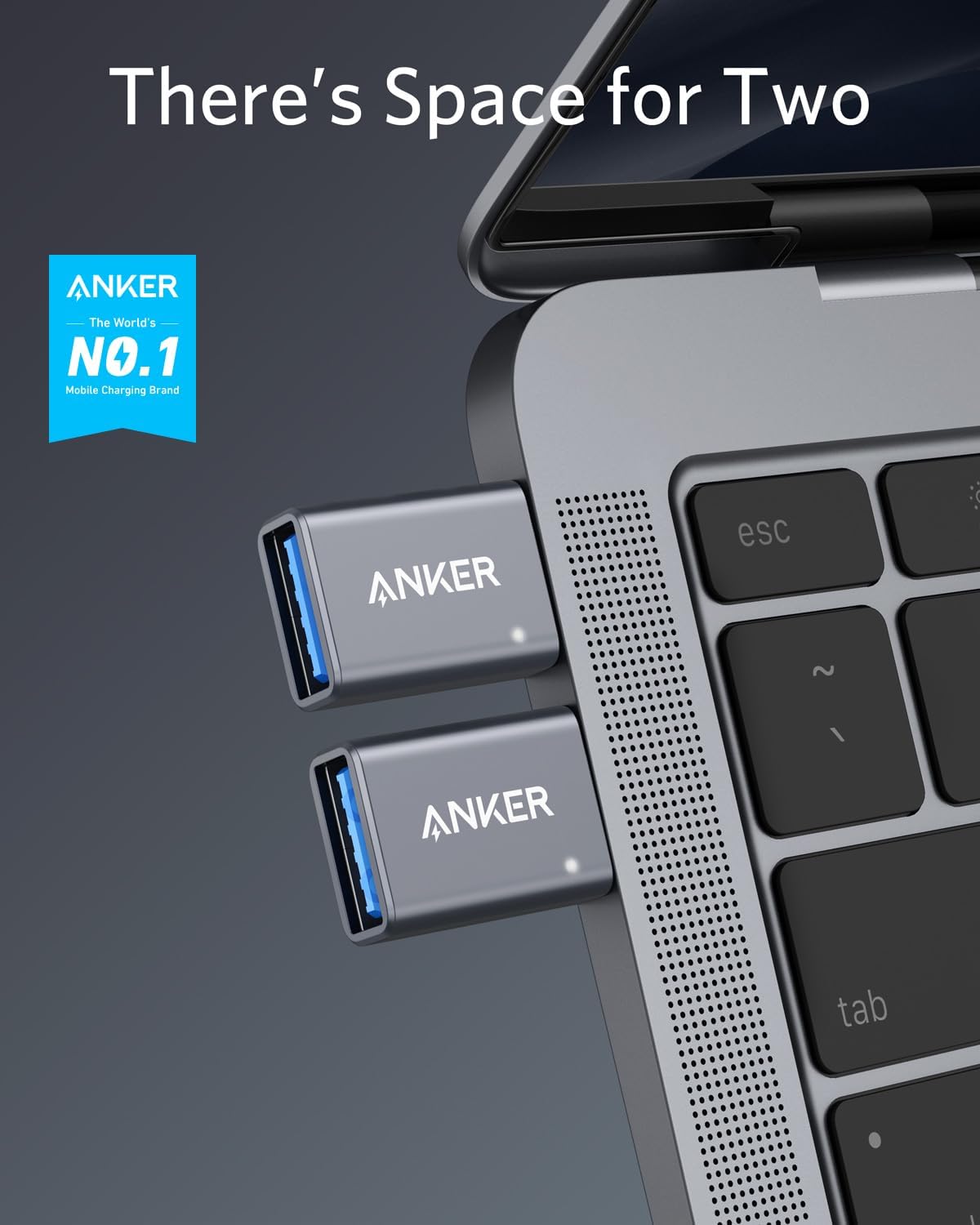 Anker USB C Adapter (2 Pack), USB C to USB Adapter High-Speed Data Transfer for MacBook Pro 2020, iPad Pro 2020, Samsung Notebook 9, Dell XPS and More Type C Devices image 2