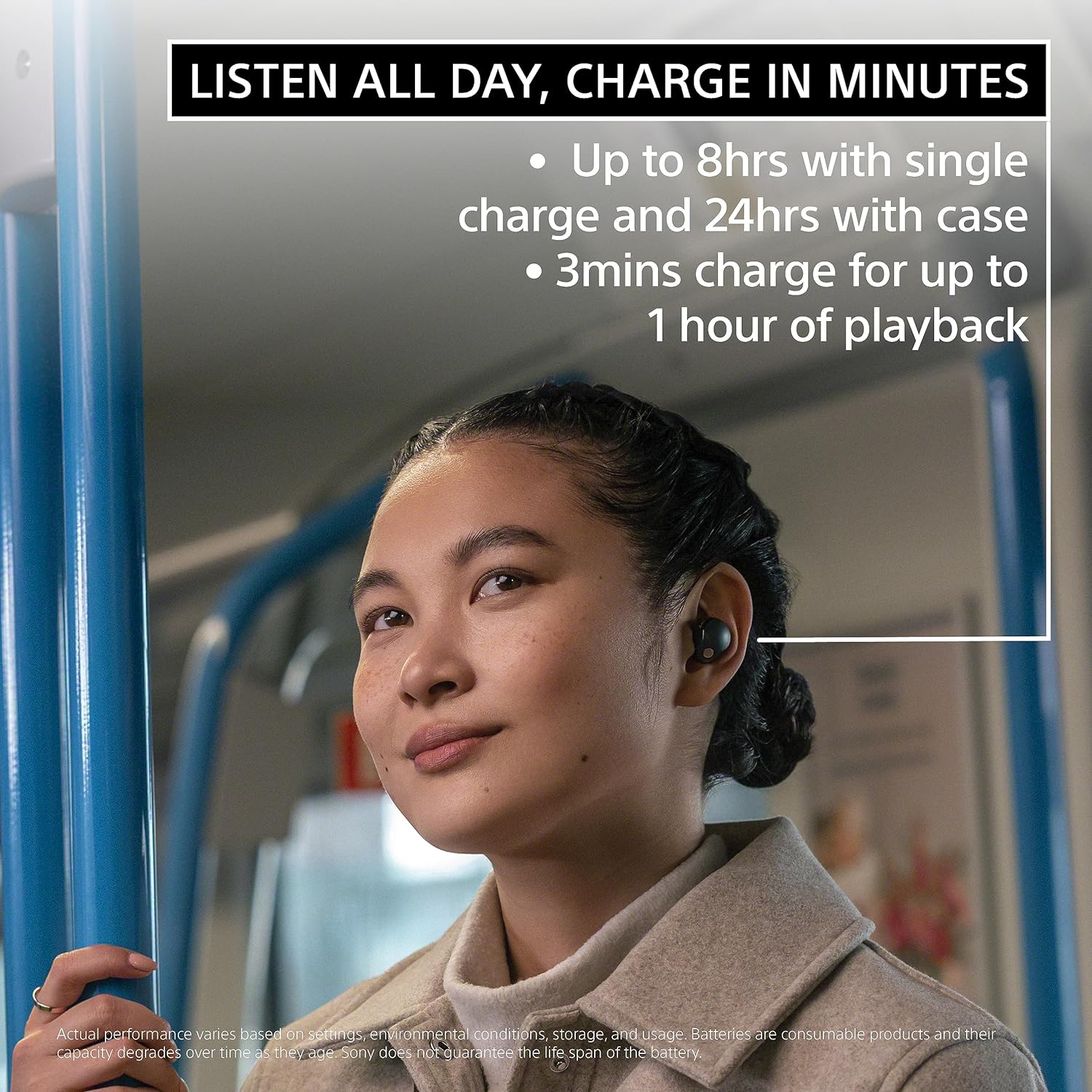 Sony WF-1000XM5 The Best Truly Wireless Bluetooth Noise Canceling Earbuds & in-Ear Headphones with Alexa Built-in, Black image 7