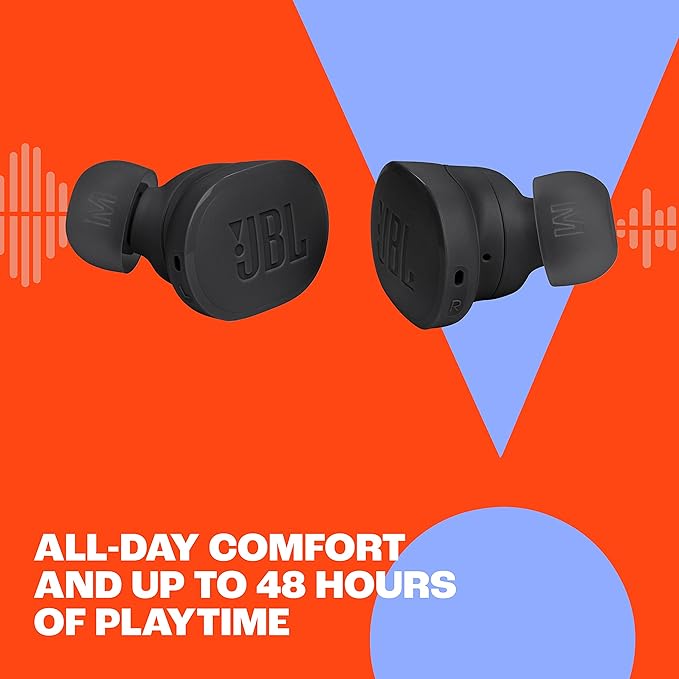 JBL Tune Buds - True wireless Noise Cancelling earbuds, JBL Pure Bass Sound, Bluetooth 5.3, 4-Mic technology for Crisp, Clear Calls, Up to 48 hours of battery life, Water and dust resistant (Black) image 4