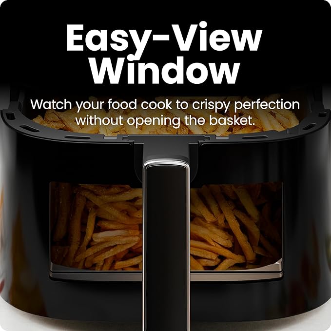 Chefman Air Fryer – 6 QT Compact Airfryer for Quick & Easy Meals, Features Hi-Fry Technology for Extra Crisp, Easy-View Window, Touch Controls with 4 Presets, Nonstick & Dishwasher Safe Basket - Black image 7