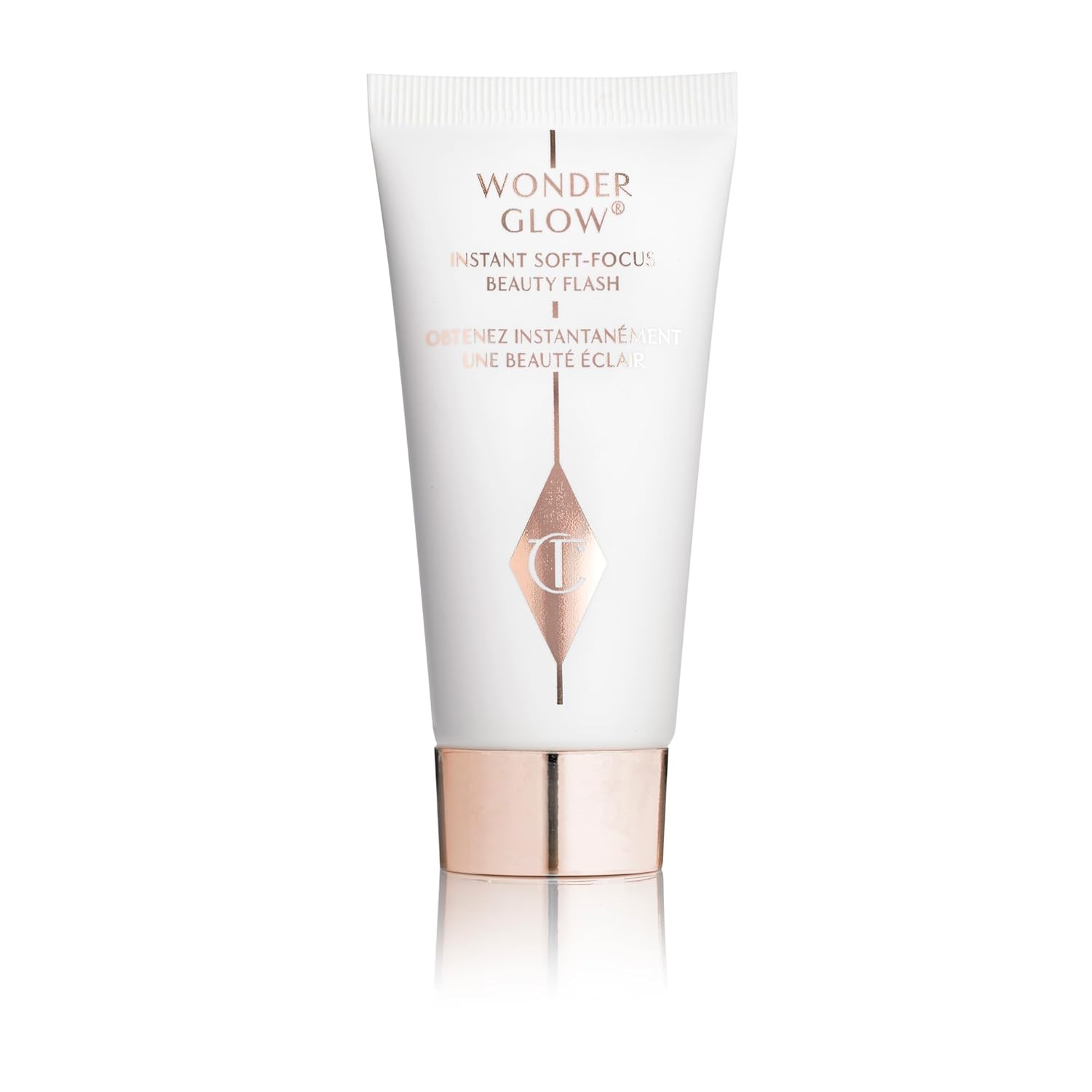 Charlotte Tilbury Wonderglow Face Primer - Soft-Focus, Illuminating Dewy Primer to Hydrate & Blur the Look of Imperfections, Fine Lines & Wrinkles - Infused with Hyaluronic Acid & Rosehip Oil (15ml) image 1