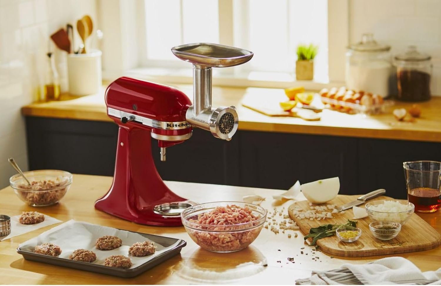 KitchenAid KSMMGA Metal Food Grinder Attachment, Silver image 5