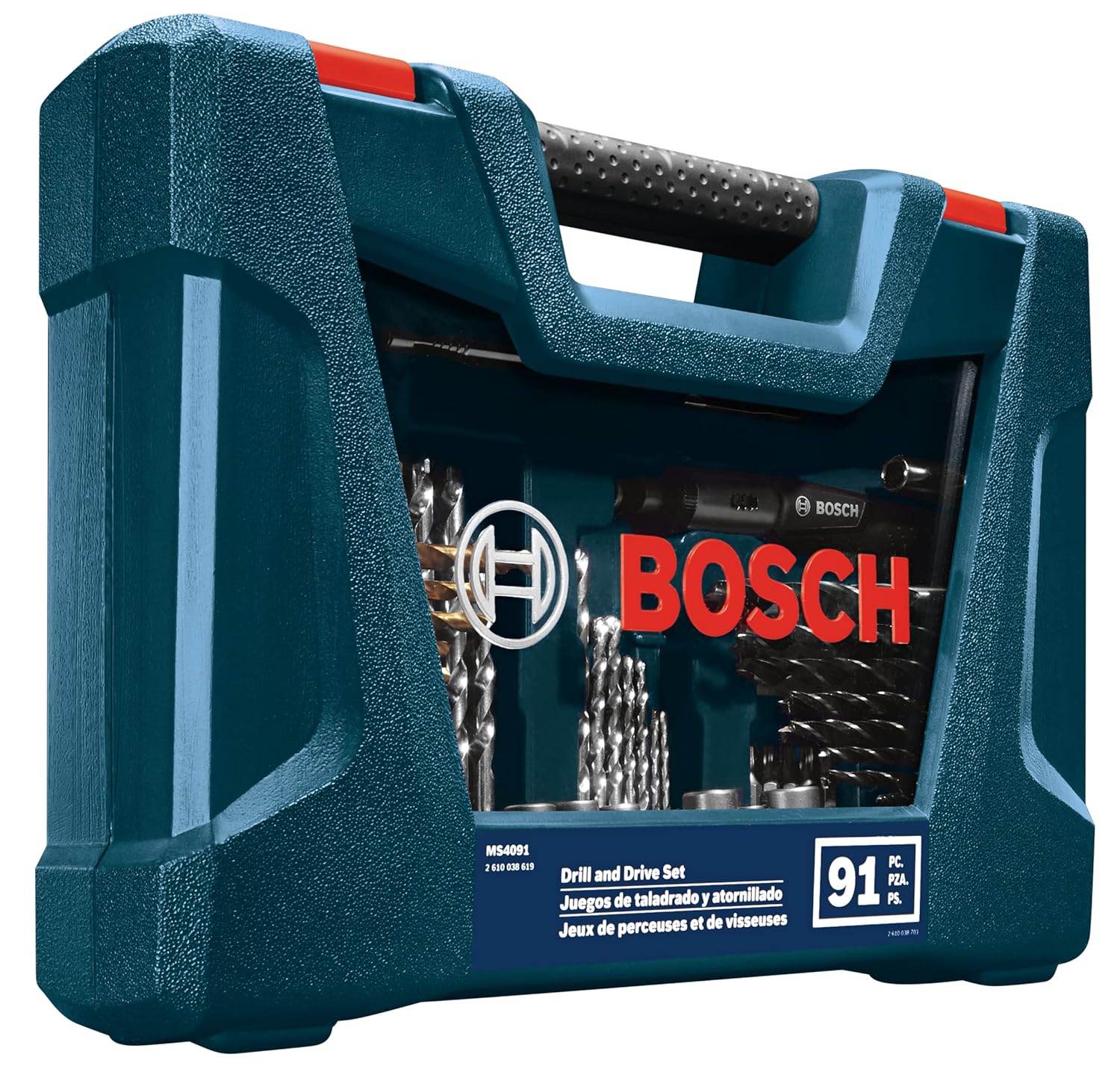 BOSCH MS4091 91-Piece Drilling and Driving Mixed Set with Included Case for Applications in Wood, Metal, Masonry image 4