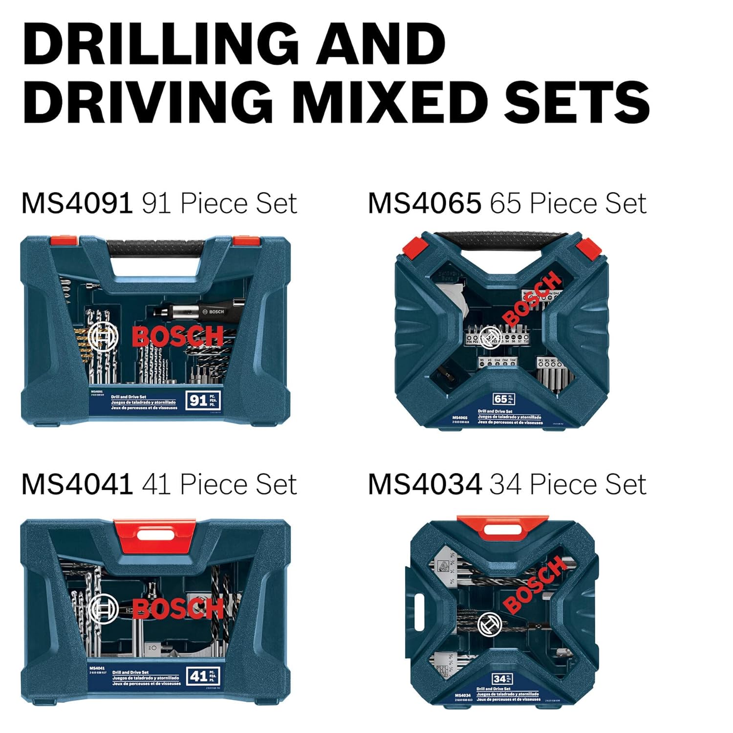 BOSCH MS4091 91-Piece Drilling and Driving Mixed Set with Included Case for Applications in Wood, Metal, Masonry image 10