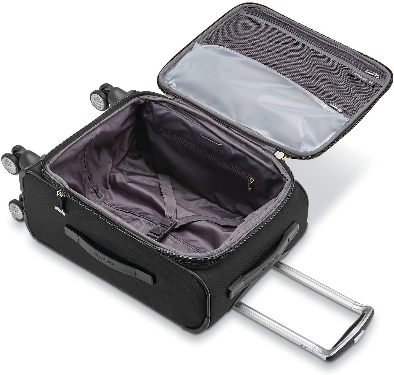 Samsonite Solyte DLX Softside Expandable Luggage with Spinner Wheels, Midnight Black, Carry-On 20-Inch image 3