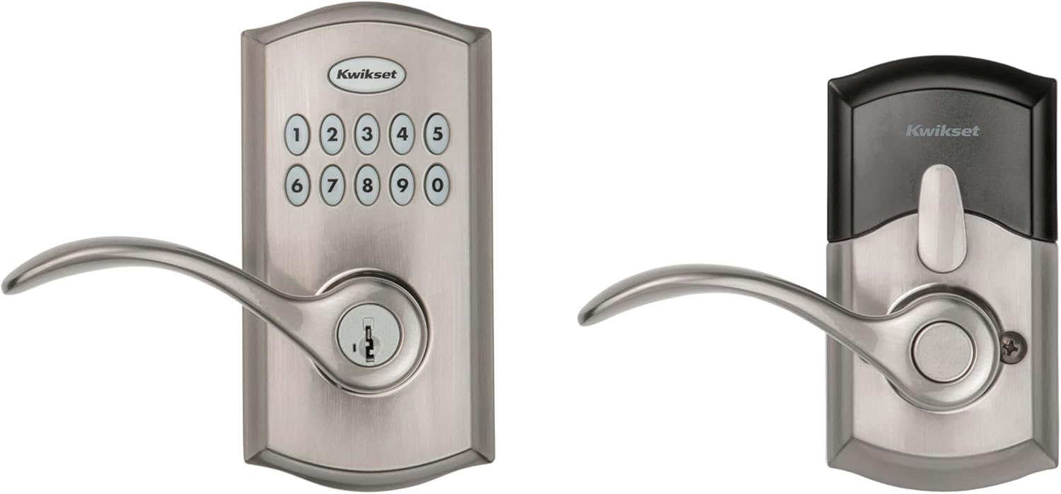 Kwikset SmartCode 955 Pembroke Light Commercial 10-Button Keypad Electronic Lever, Convenient Keyless Entry, 3-Year Batter Life and High Traffic Durability in Satin Nickel image 10