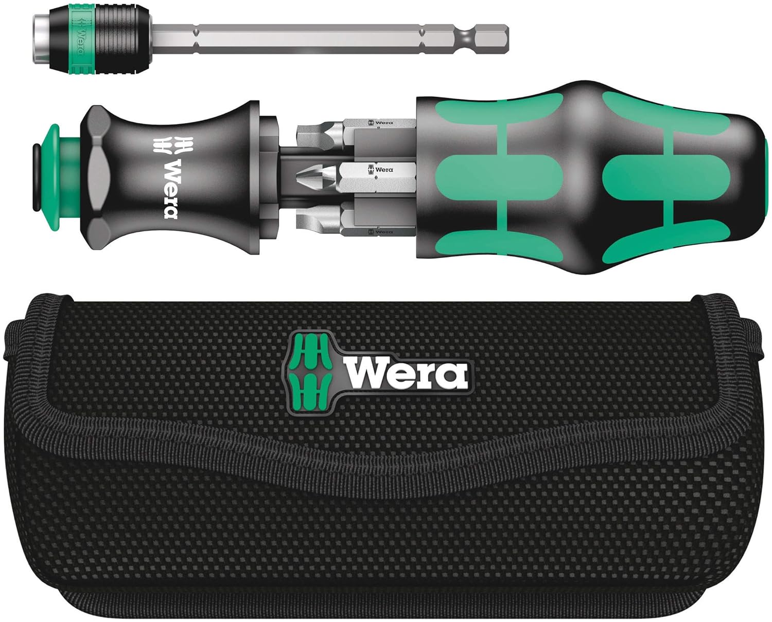 Wera - 5051025001 KK 26 7-In-1 Bitholding Screwdriver with Removable Bayonet Blade (SL/PH/SQ) Silver image 1