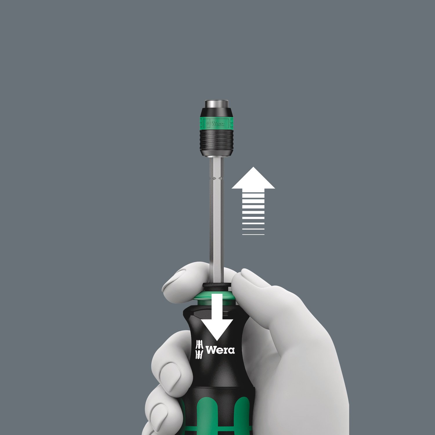 Wera - 5051025001 KK 26 7-In-1 Bitholding Screwdriver with Removable Bayonet Blade (SL/PH/SQ) Silver image 10