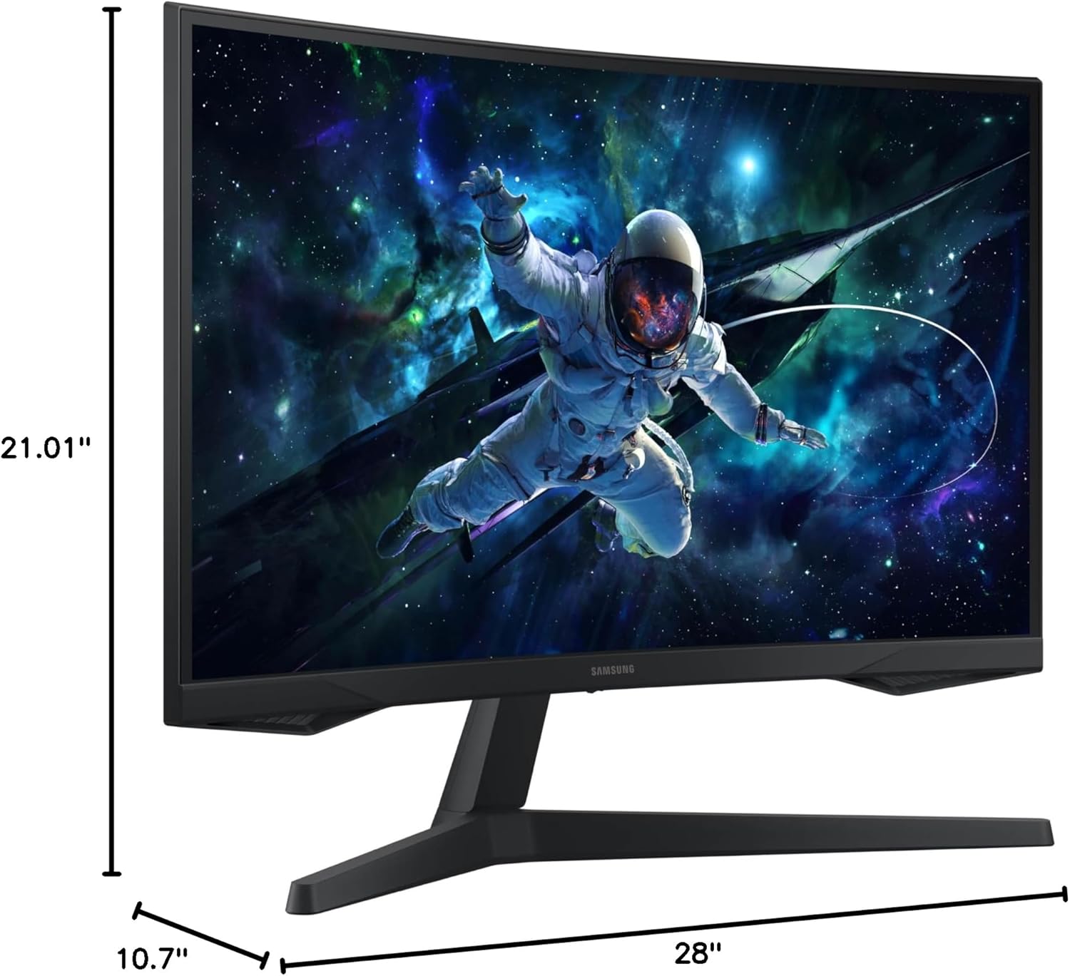SAMSUNG 32" Odyssey G55C Series QHD 1000R Curved Gaming Monitor, 1ms(MPRT), HDR10, 165Hz, AMD Radeon FreeSync, Eye Care, Glare Free, Sharp Resolution LS32CG550ENXZA image 12