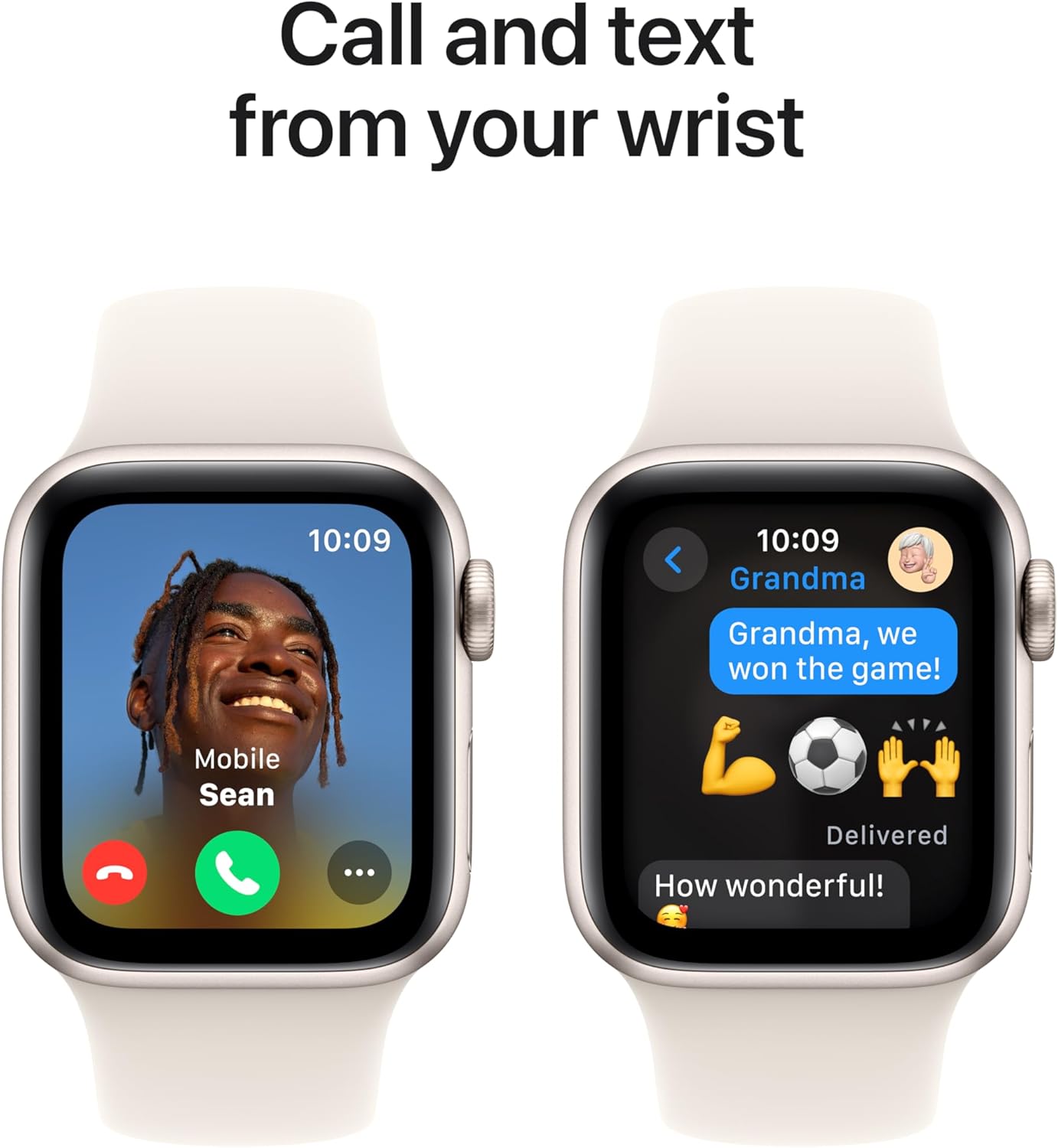 Apple Watch SE (2nd Gen) [GPS 40mm] Smartwatch with Starlight Aluminum Case with Starlight Sport Band S/M. Fitness and Sleep Trackers, Crash Detection, Heart Rate Monitor, Retina Display image 4