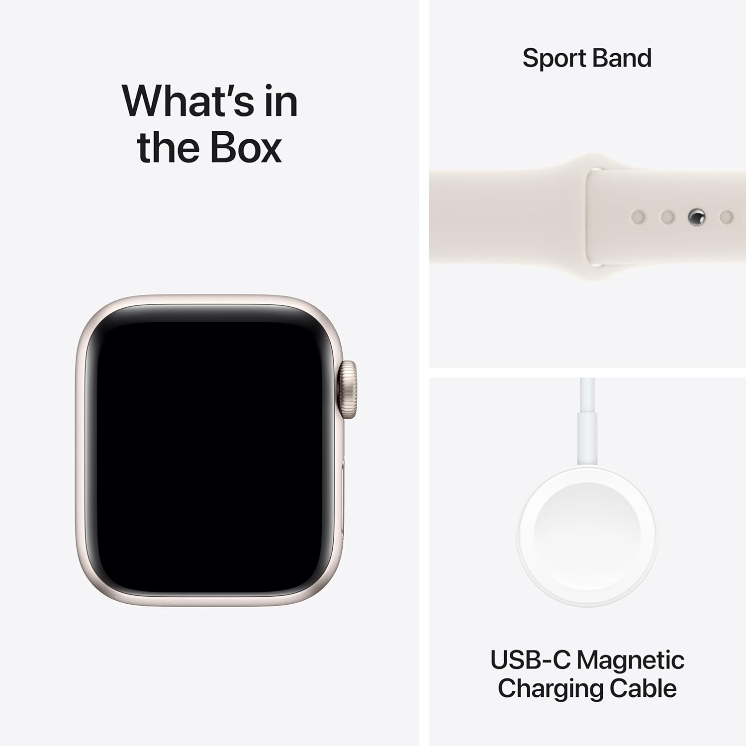 Apple Watch SE (2nd Gen) [GPS 40mm] Smartwatch with Starlight Aluminum Case with Starlight Sport Band S/M. Fitness and Sleep Trackers, Crash Detection, Heart Rate Monitor, Retina Display image 6