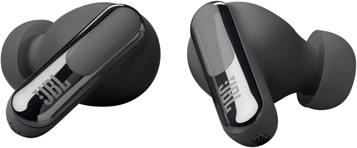 JBL Live Beam 3 - True Wireless Noise-Cancelling Stick-Closed Earbuds, 48Hrs Total Playback, Wireless Charging, 6 Mics for Perfect Calls, Multi-Point Connection, IP55 Waterproof and dustproof (Black) image 7