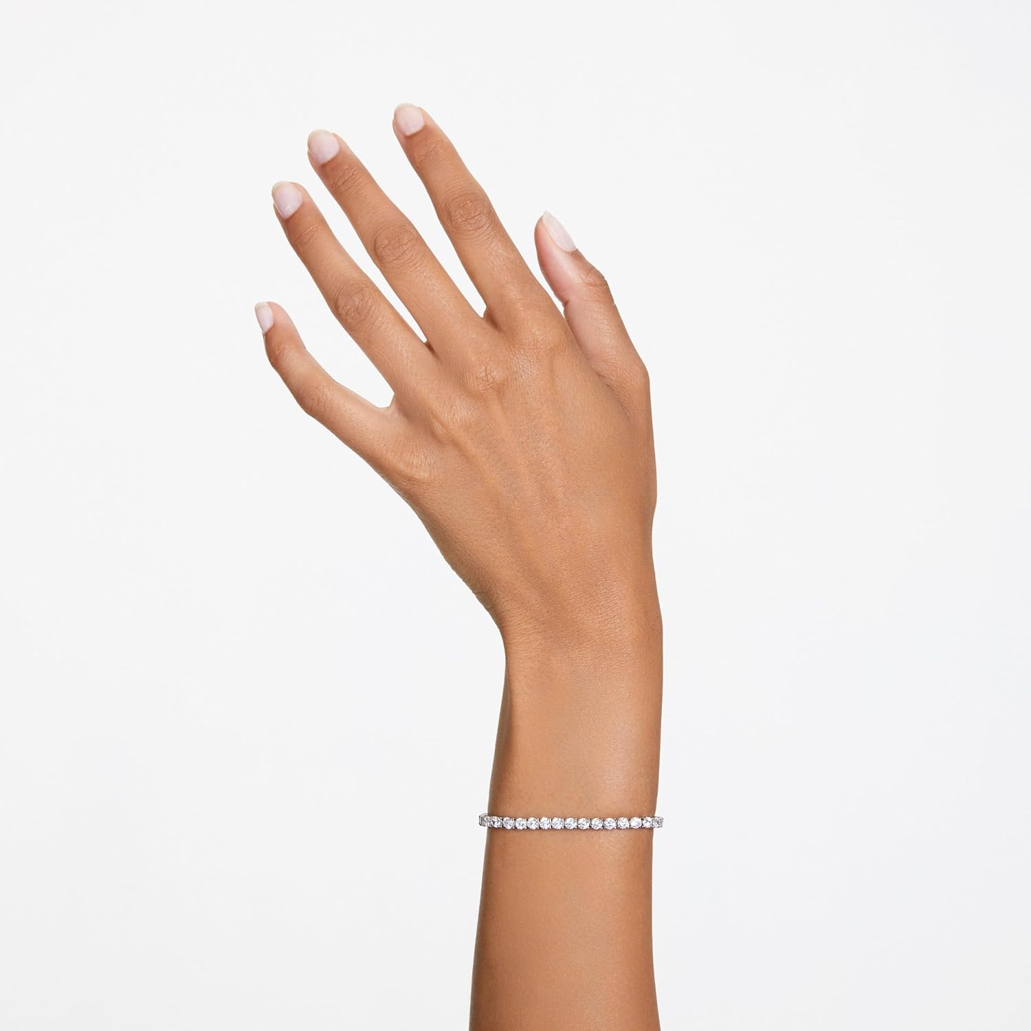 Swarovski Matrix Tennis Bracelet, Round Cut Crystals, Pink, Blue, Black, Clear, Rhodium, Gold-Tone and Rose Gold-Tone Finishes image 5