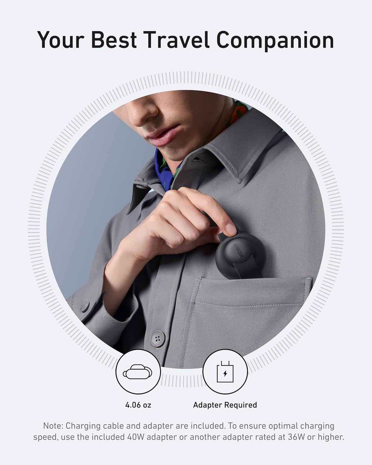 Anker MagSafe Compatible MagGo UFO 3-in-1 Charger, iPhone 17 Wireless Charging Station, 15W Qi2 Certified, Foldable Travel Charging Pad, for iPhone 17/16/15/14, AirPods, Apple Watch (Not a Power Bank) image 4